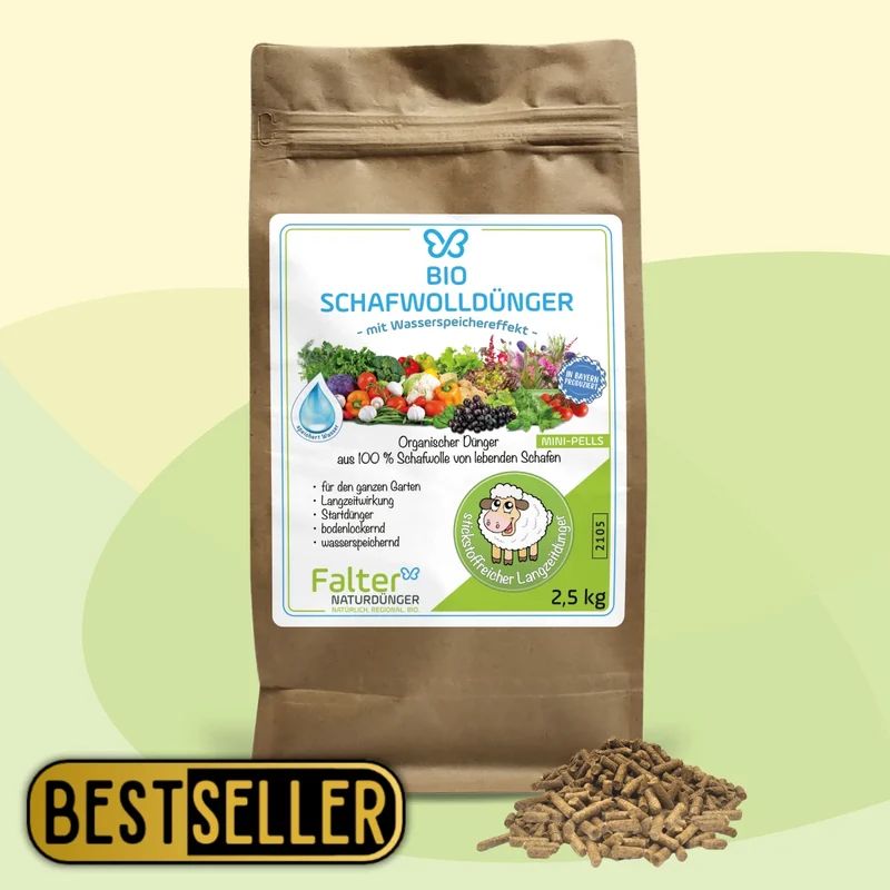 Falter BIO Schafwolldünger Mini-Pells 2,5 kg - Schafwollpellets pur