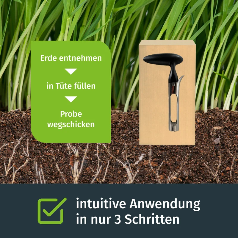 Rasen Bodenanalyse + Düngeplan