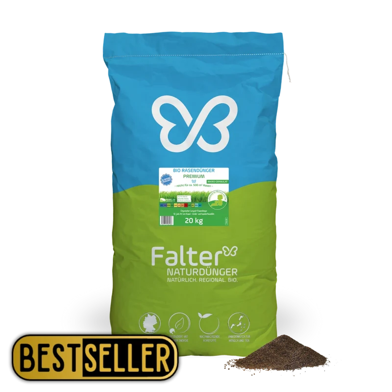 Falter BIO Rasendünger Premium 20 kg - tierfreundlicher organischer Dünger