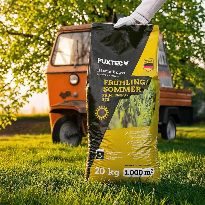 FUXTEC Rasendünger Frühjahr/Sommer FX-RDFS20 20kg für 1000qm
