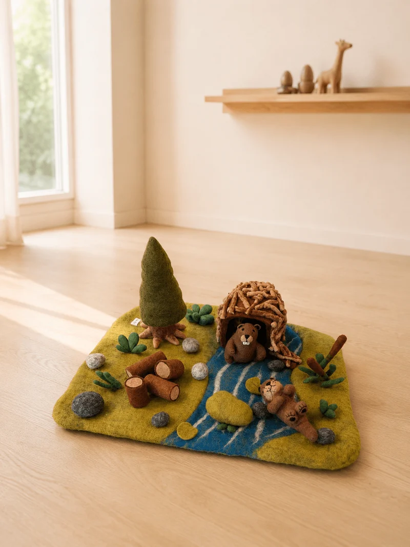Biber-Spielmatten-Set aus Filz