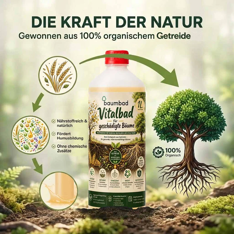 baumbad Flüssigdünger - Vitalbad - Regeneration für geschädigte Bäume 1 Liter
