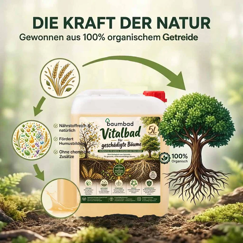 baumbad Flüssigdünger - Vitalbad - Regeneration für geschädigte Bäume 5 Liter