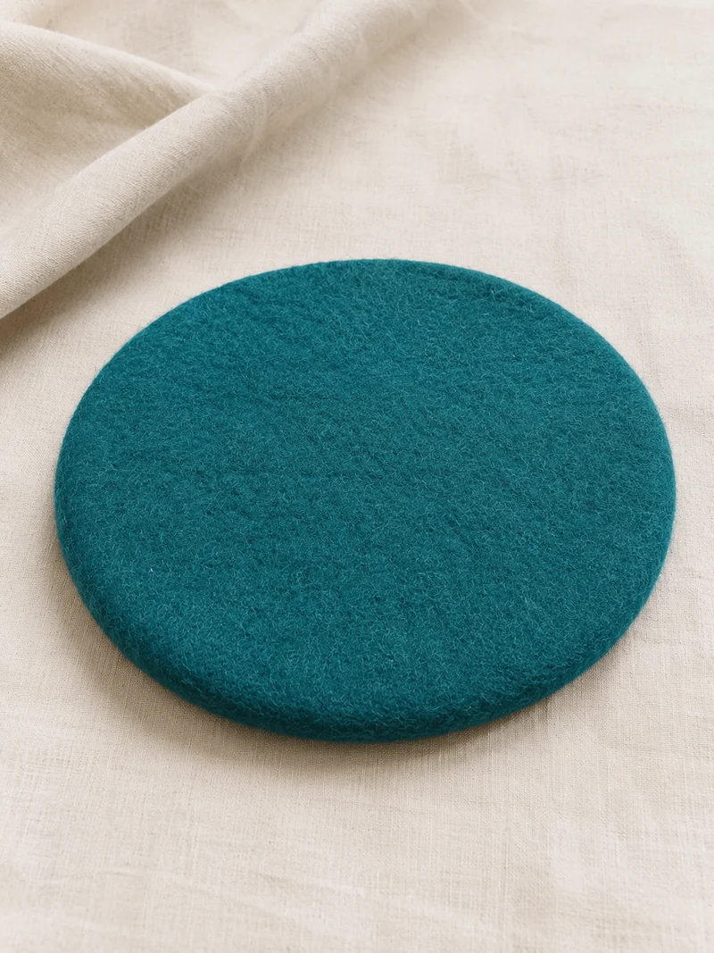 Sitzkissen Filz rund ca.35 cm 100% Wolle als Stuhlkissen Farbe 1