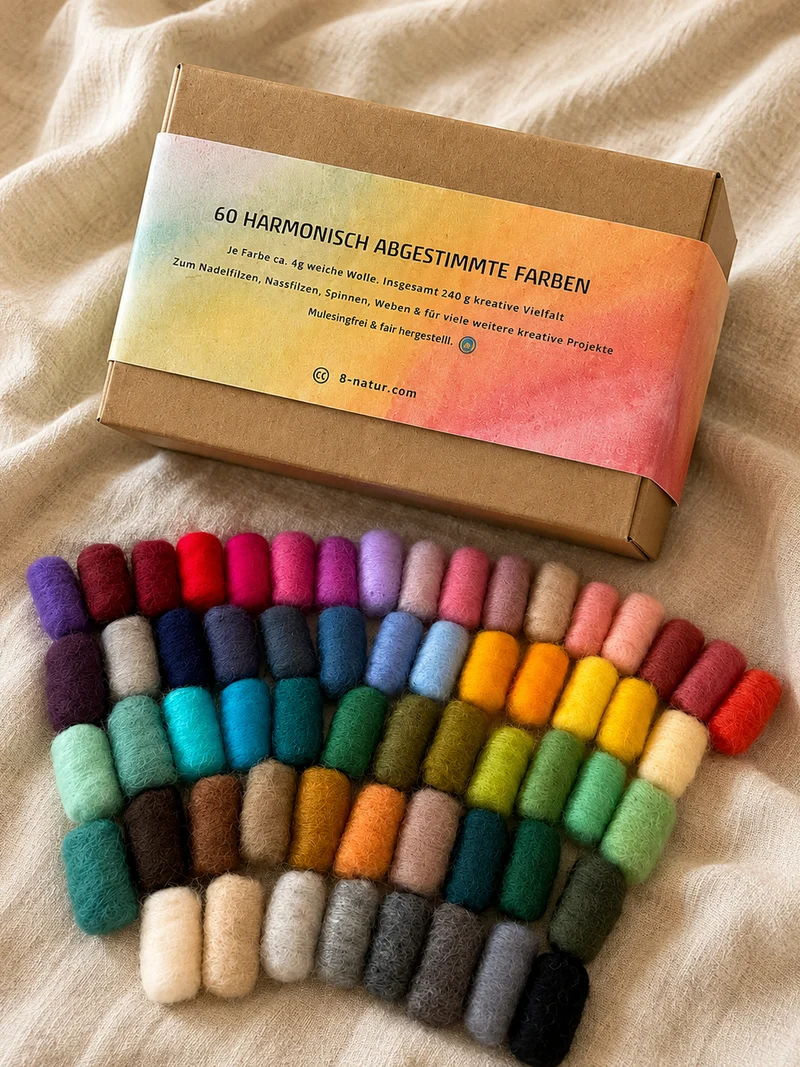 60 Farben Wolle – ein Farbenwunder