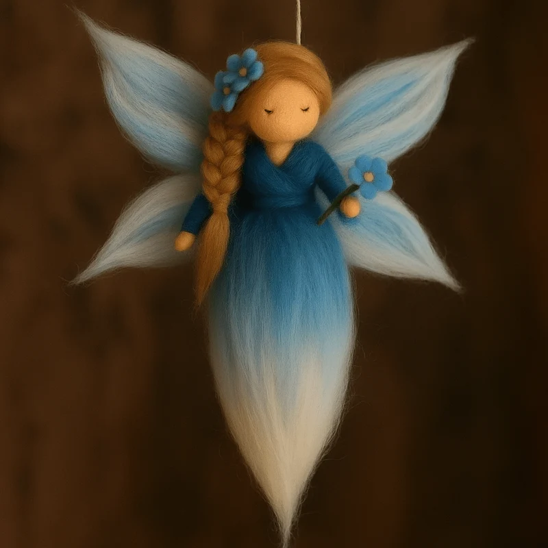 1 x Filz-Bastelfigur – Basisfigur für Feen, Engel und Jahreszeitenpuppen (13 oder 16 cm)