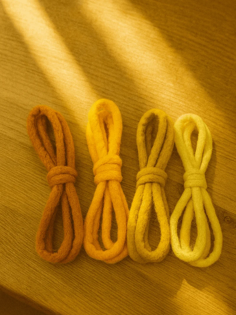 Filzschnur-Set aus reiner Wolle – 4 Farbverläufe à 150 cm
