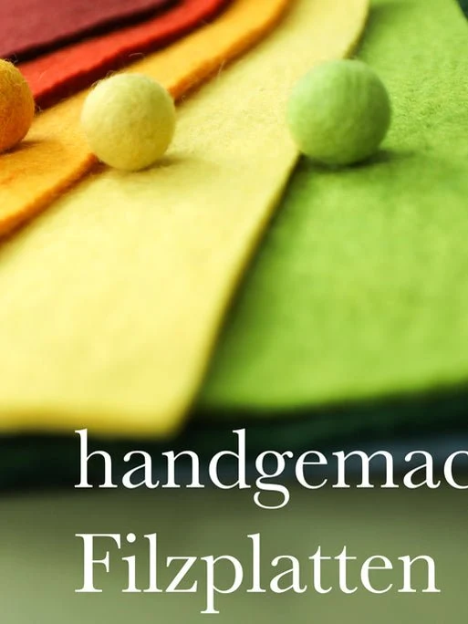 Handgemachte Filzplatten aus 100 % Schurwolle (20 × 30 cm)