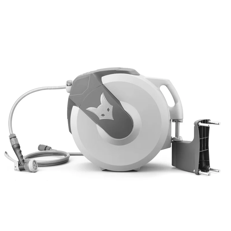 B-WARE FUXTEC Wasserschlauchaufroller 30m rund FX-WSA30G Grau