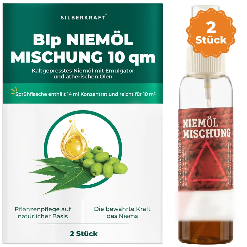 BIp Niemölmischung 10 qm – Neemöl-Spray gegen Insekten und Pilze für Pflanzen
