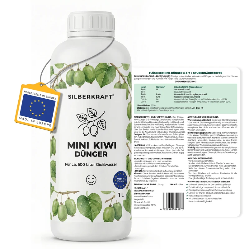 Mini-Kiwi-Dünger - Mineralischer NPK Flüssigdünger 3-5-7 mit Stickstoff - Dünger für Mini Kiwi