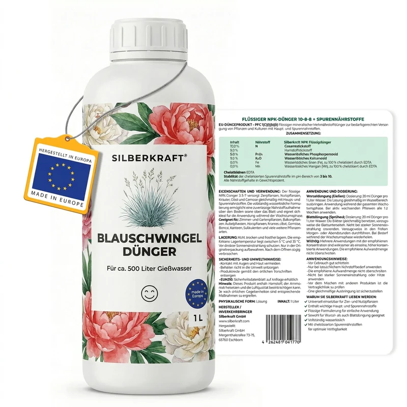 Blauschwingel Dünger - Mineralischer NPK Flüssigdünger mit Stickstoff - Dünger für Blauschwingel - Festuca glauca Dünger