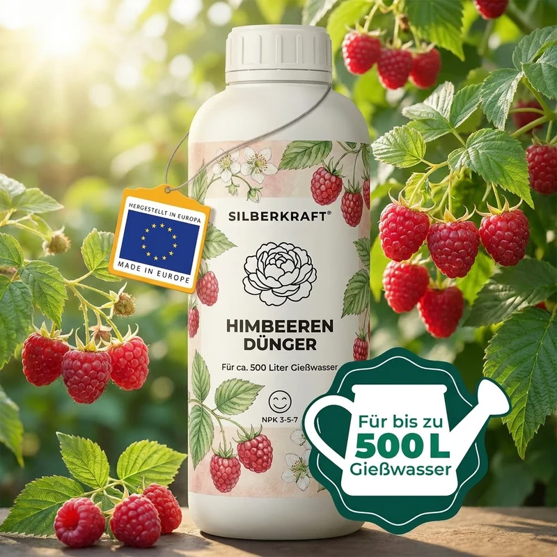Himbeeren Dünger - Mineralischer NPK Flüssigdünger mit Stickstoff - Dünger für Himbeeren - Rubus idaeus Dünger