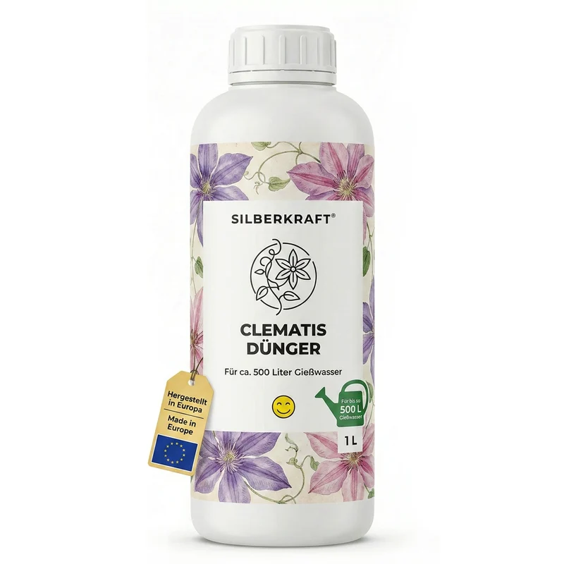 Clematis Dünger - Mineralischer NPK Flüssigdünger mit Stickstoff - Dünger für Clematis - Waldreben Dünger