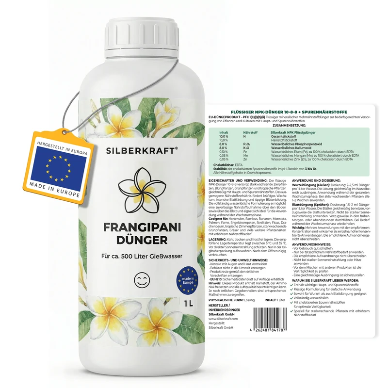 Frangipani-Dünger - Mineralischer NPK Flüssigdünger 10-8-8 mit Stickstoff - Dünger für Frangipani