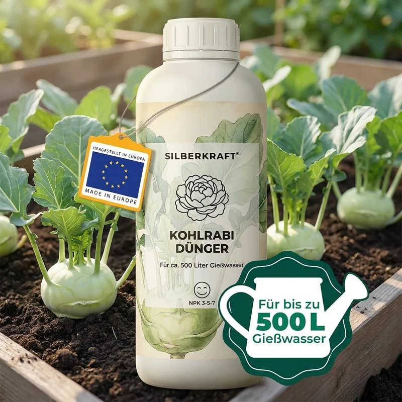 Kohlrabi Dünger - Mineralischer NPK Flüssigdünger mit Stickstoff - Dünger für Kohlrabi - Rübkohl Dünger