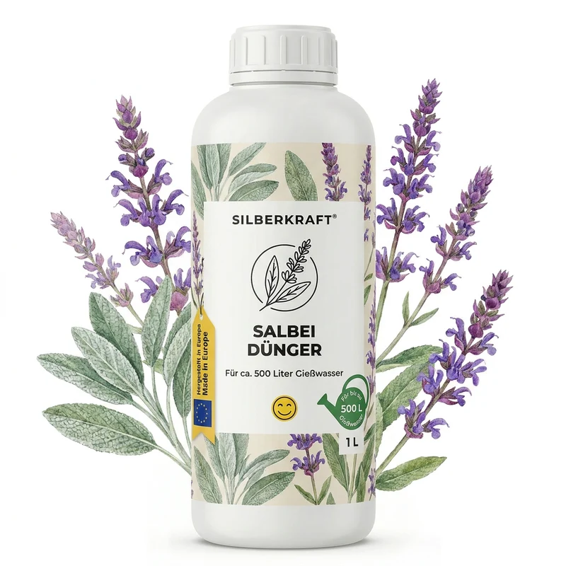 Salbei Dünger - Mineralischer NPK Flüssigdünger mit Stickstoff - Dünger für Salbei - Salvia officinalis Dünger