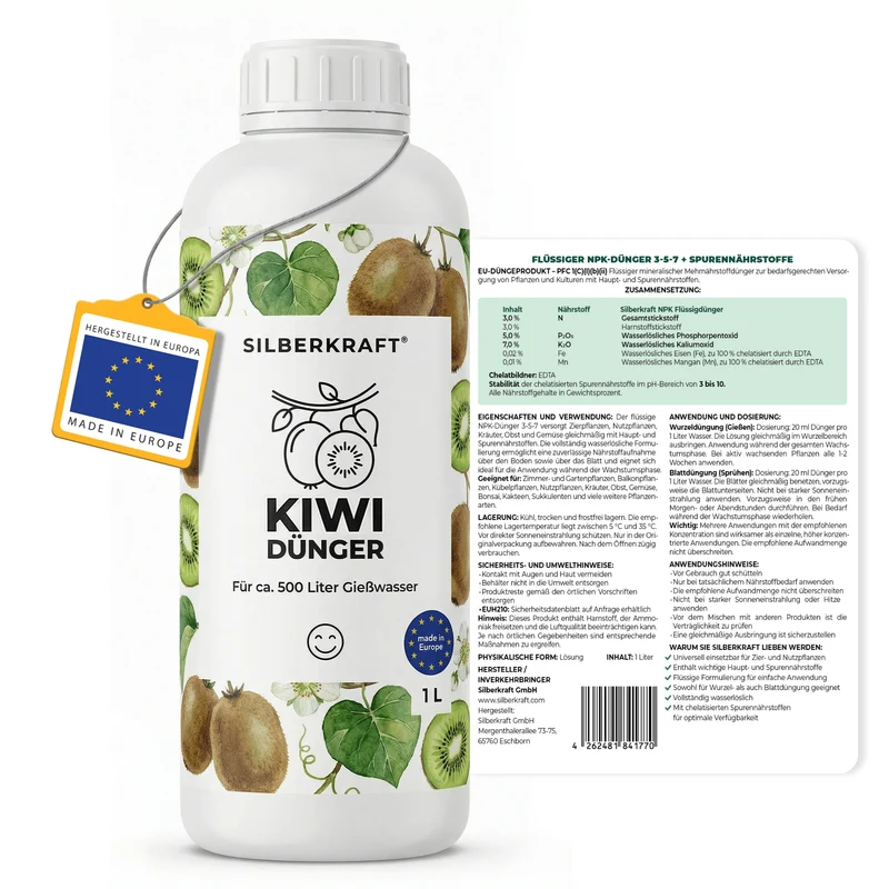 Kiwi-Dünger - Mineralischer NPK Flüssigdünger 3-5-7 mit Stickstoff - Dünger für Kiwi