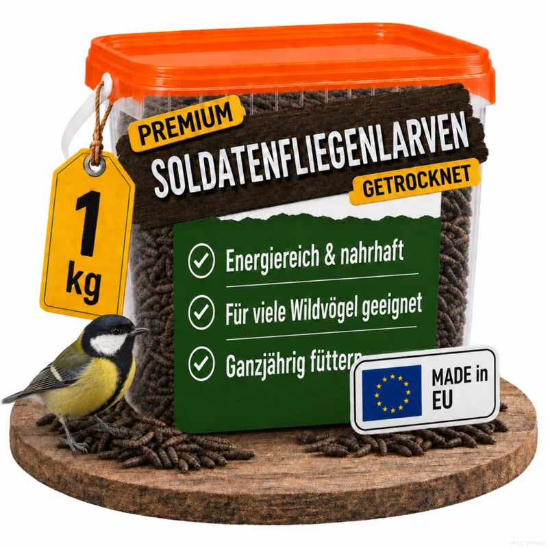 Premium Schwarze Soldatenfliegenlarve