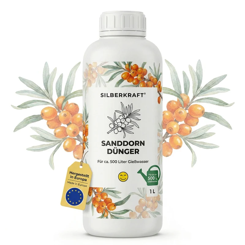 Sanddorn Dünger - Mineralischer NPK Flüssigdünger mit Stickstoff - Dünger für Sanddorn - Hippophae rhamnoides Dünger