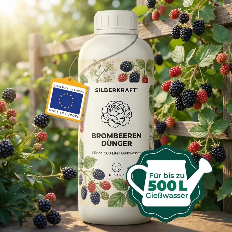 Brombeeren Dünger - Mineralischer NPK Flüssigdünger mit Stickstoff - Dünger für Brombeeren - Rubus fruticosus Dünger