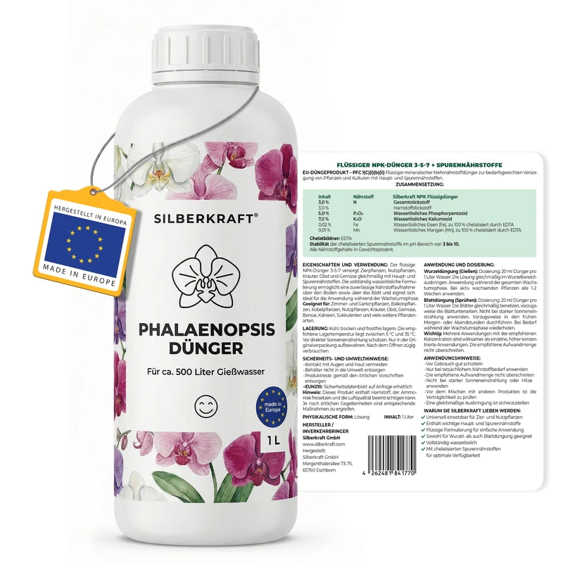 Phalaenopsis-Dünger - Mineralischer NPK Flüssigdünger 3-5-7 mit Stickstoff - Dünger für Phalaenopsis