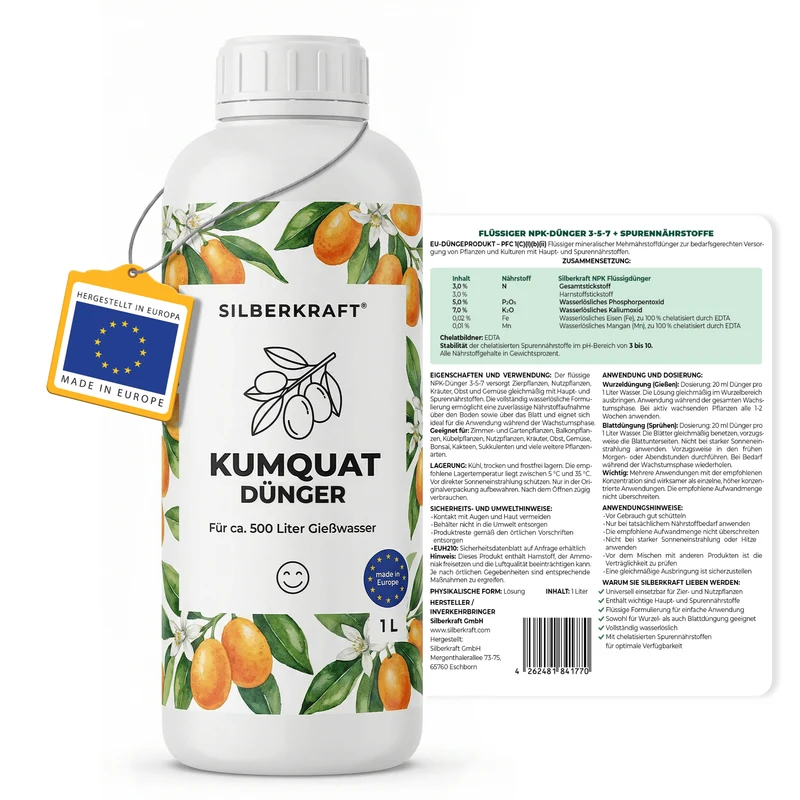 Kumquat-Dünger - Mineralischer NPK Flüssigdünger 3-5-7 mit Stickstoff - Dünger für Kumquat