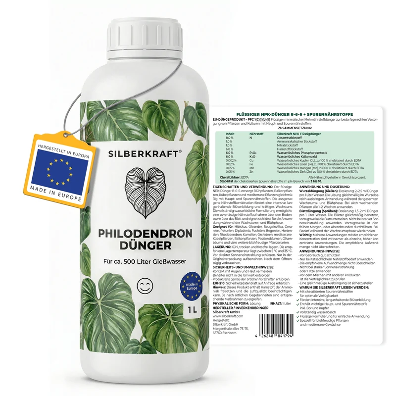 Philodendron-Dünger - Mineralischer NPK Flüssigdünger 8-6-6 mit Stickstoff - Dünger für Philodendron