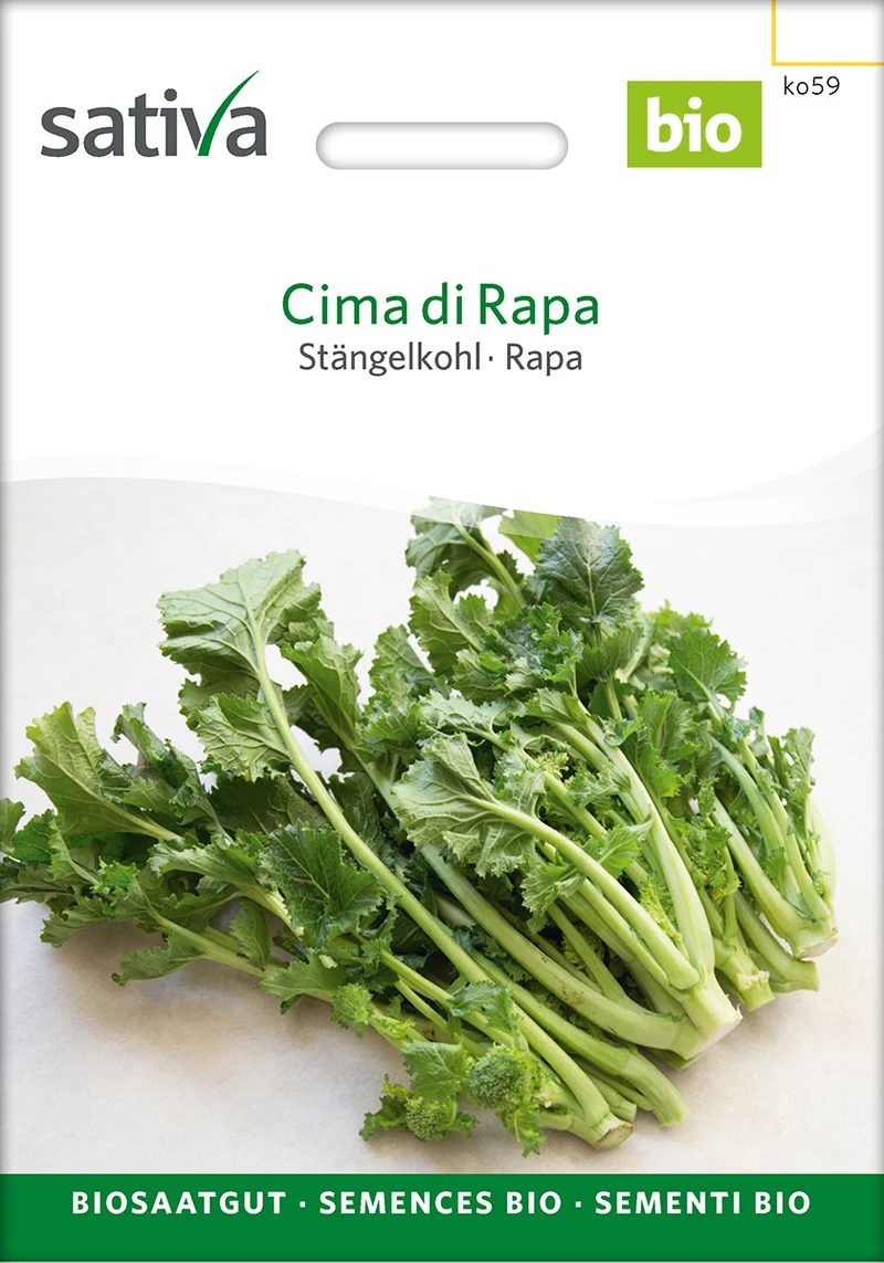 BIO Saatgut Stängelkohl Cima di Rapa