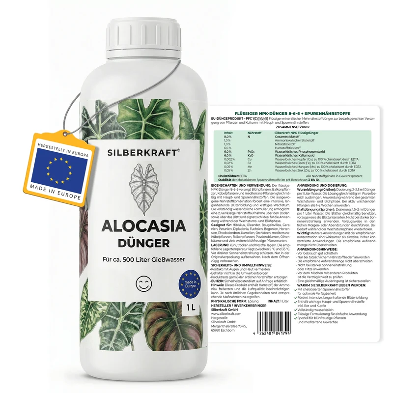 Alocasia-Dünger - Mineralischer NPK Flüssigdünger 8-6-6 mit Stickstoff - Dünger für Alocasia