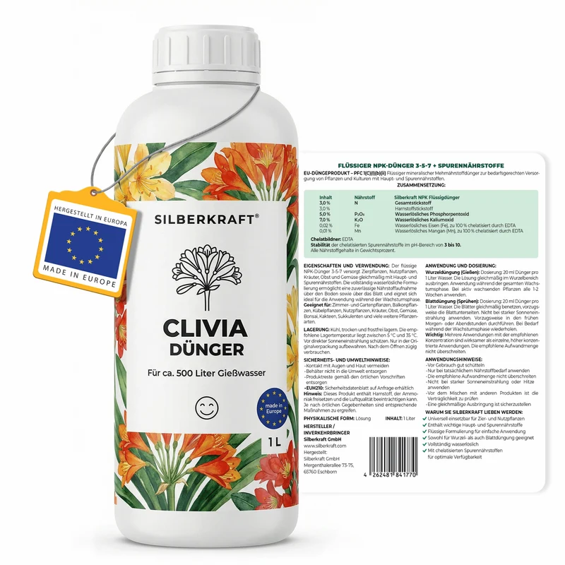 Clivia-Dünger - Mineralischer NPK Flüssigdünger 3-5-7 mit Stickstoff - Dünger für Clivia