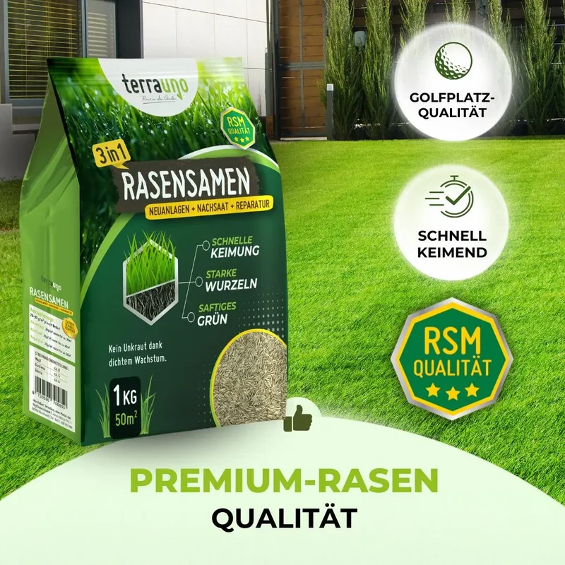 Rasensamen - Nachsaat, Reparatur und Neuanlage