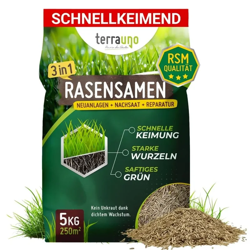 Rasensamen - Nachsaat, Reparatur und Neuanlage