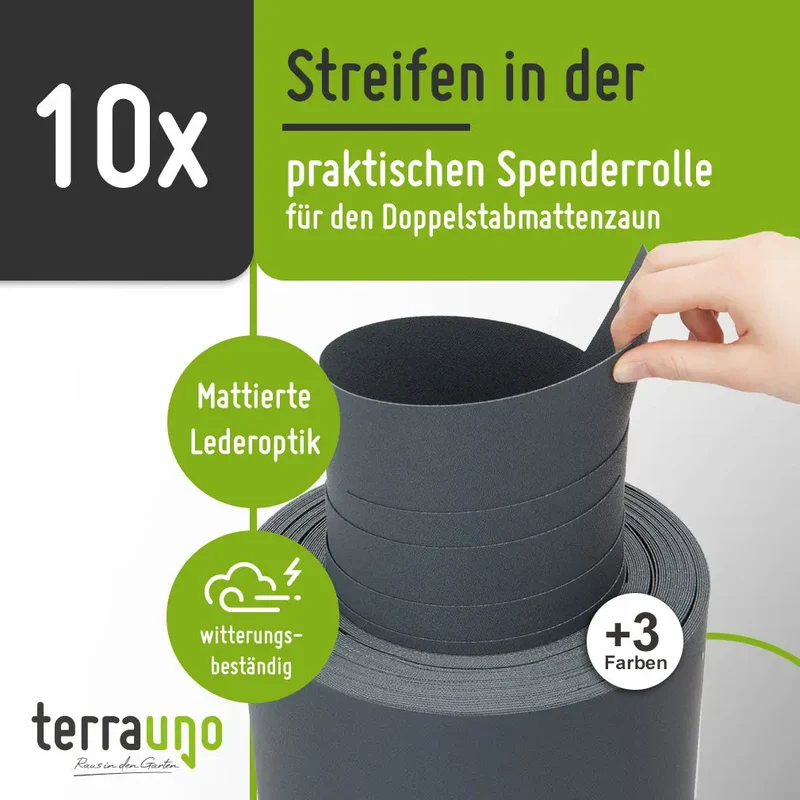Sichtschutzstreifen | PP| Polypropylen | Lederoptik