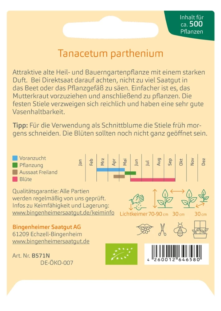 BIO Saatgut Mutterkraut