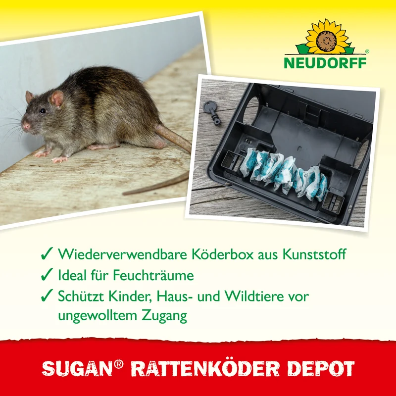 Neudorff Sugan RattenKöder Depot 2in1