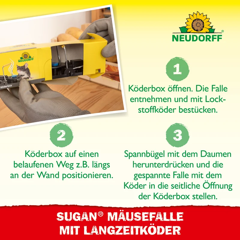 Neudorff Sugan MäuseFalle mit Langzeitköder