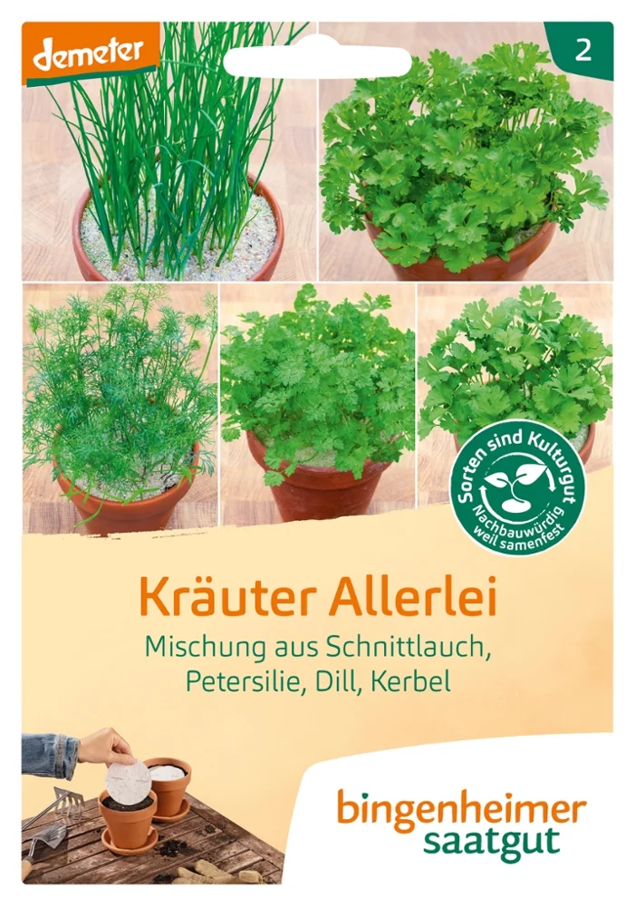 BIO Saatgut Kräuter Allerlei Saatscheiben