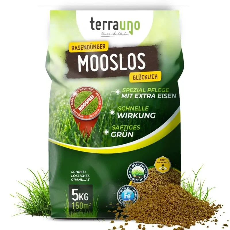 Rasendünger mit Eisen – Mooslos Glücklich