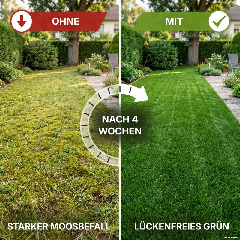 Rasendünger mit Eisen – Mooslos Glücklich