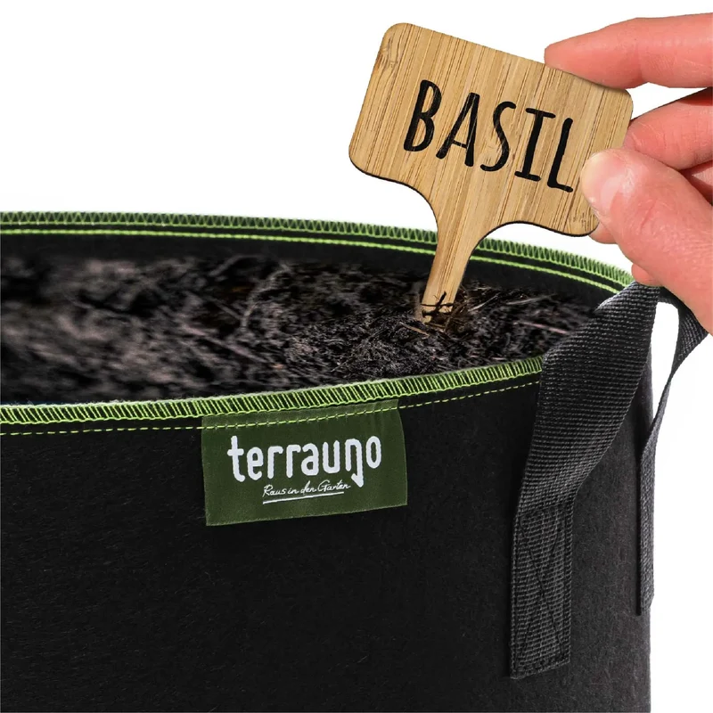 Pflanzsack aus Vliesstoff inkl. Pflanzenschilder