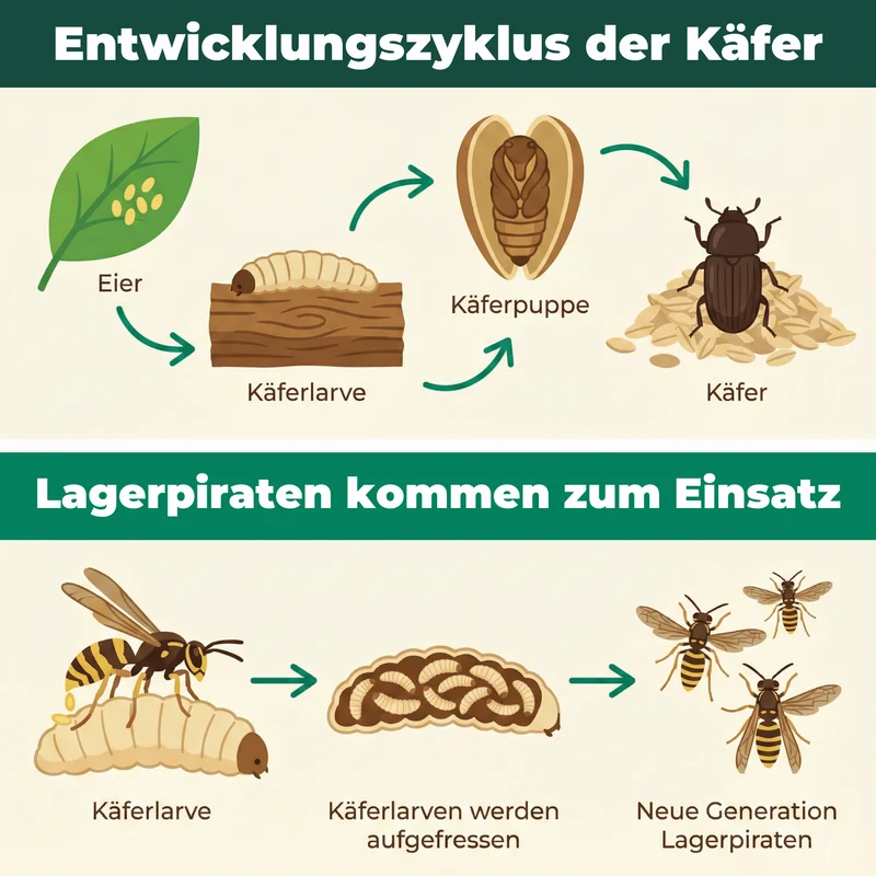 Lagerpiraten gegen Reismehlkäfer (Raubwanze Xylocoris Xylocoris flavipes)