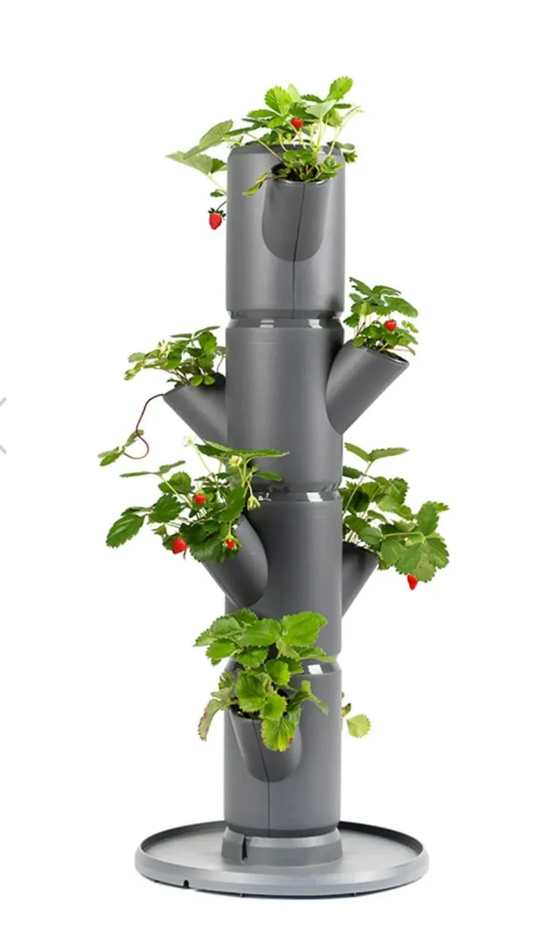 Erdbeerturm starter anthrazit (4 oder 6 Etagen)