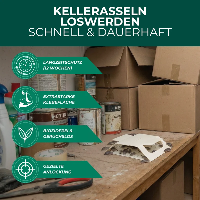 Kellerasselnfalle – Universal-Klebefalle mit Lockstoff