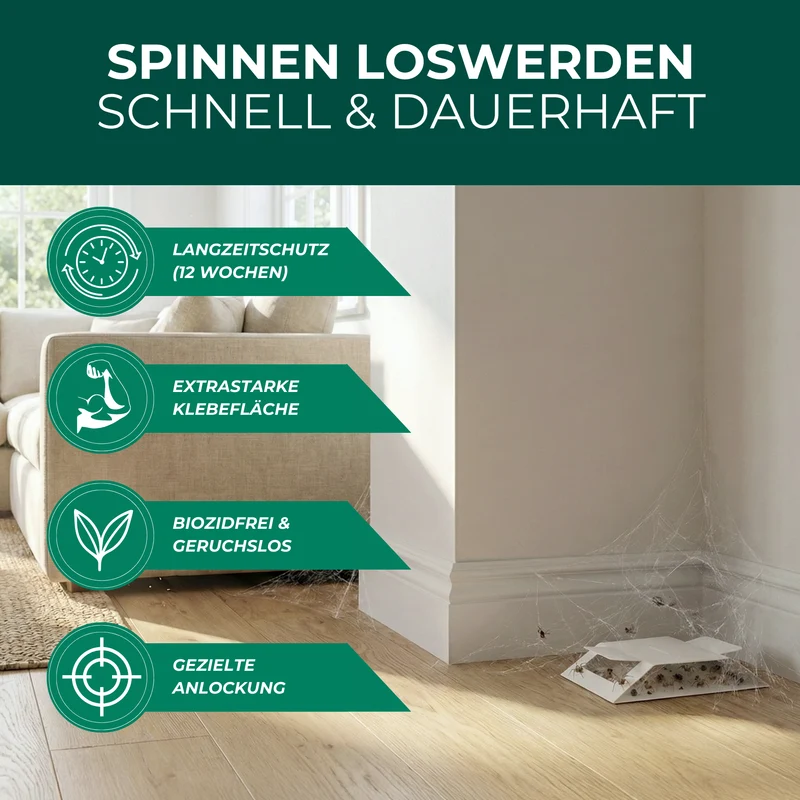 Spinnenfalle – Universal-Klebefalle mit Lockstoff