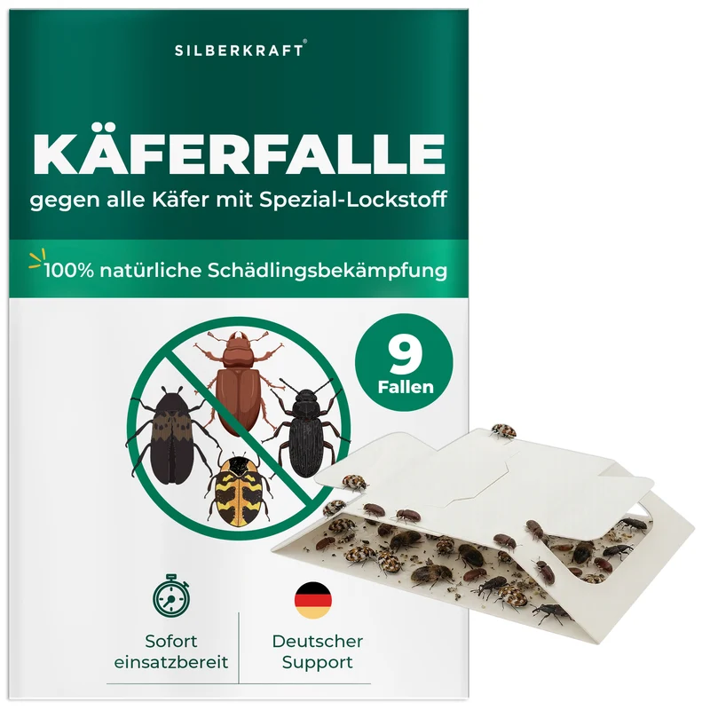 Käferfalle gegen diverse Käfer – Universal-Klebefalle mit Lockstoff