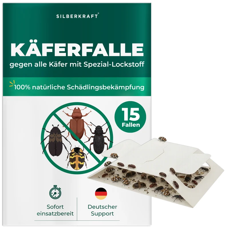 Käferfalle gegen diverse Käfer – Universal-Klebefalle mit Lockstoff