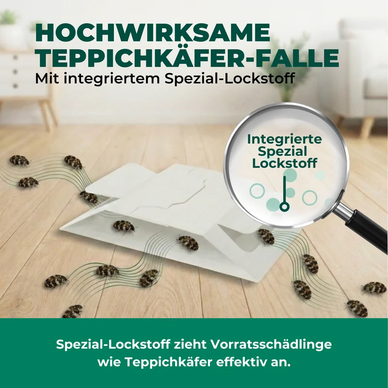 Teppichkäferfalle – Universal-Klebefalle mit Lockstoff