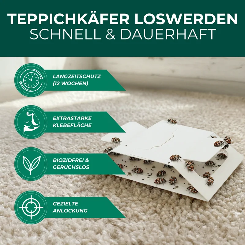 Teppichkäferfalle – Universal-Klebefalle mit Lockstoff