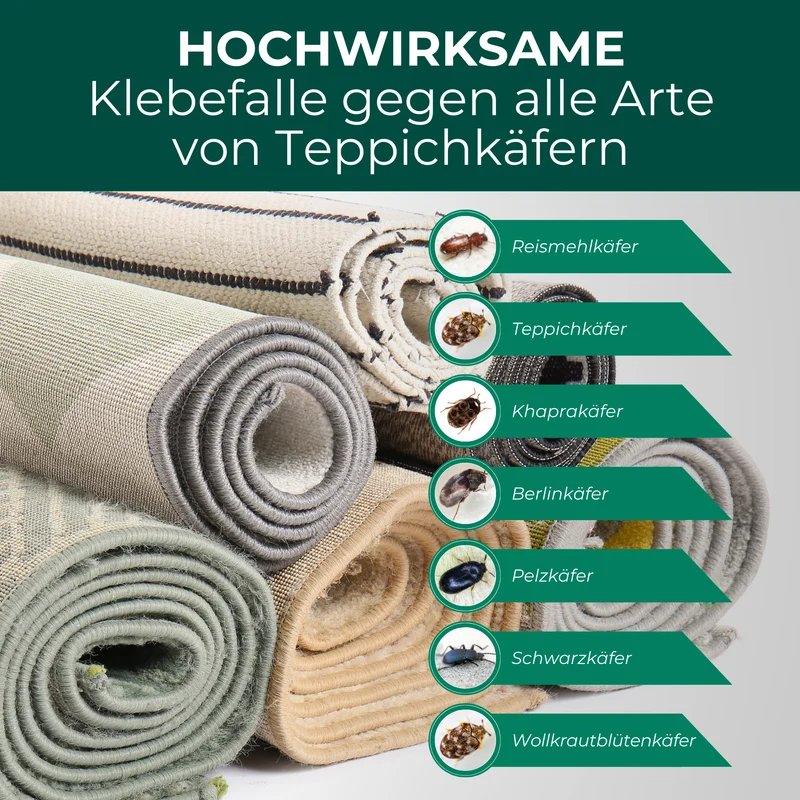 Teppichkäferfalle – Universal-Klebefalle mit Lockstoff